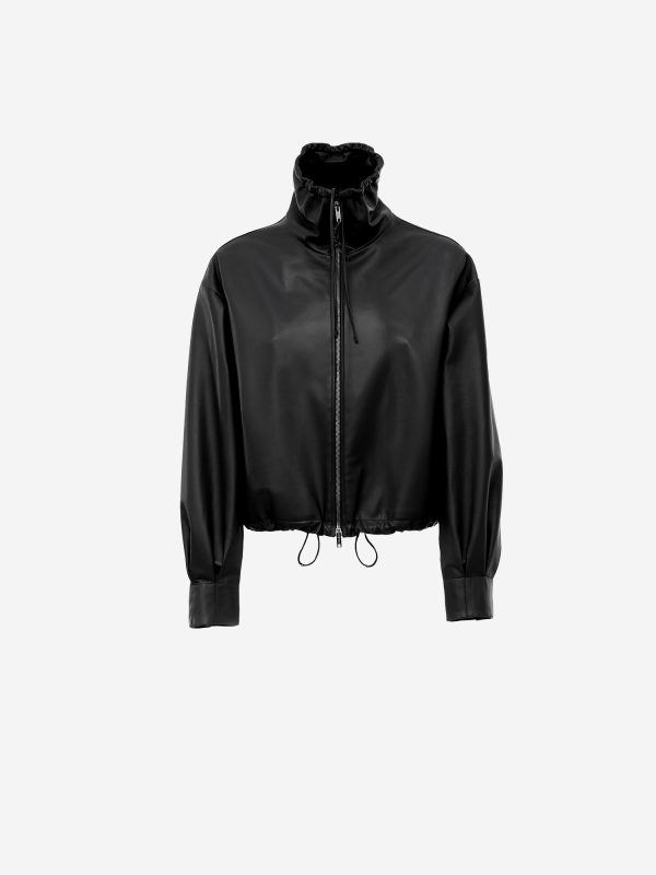 unlined leather bomber jacket