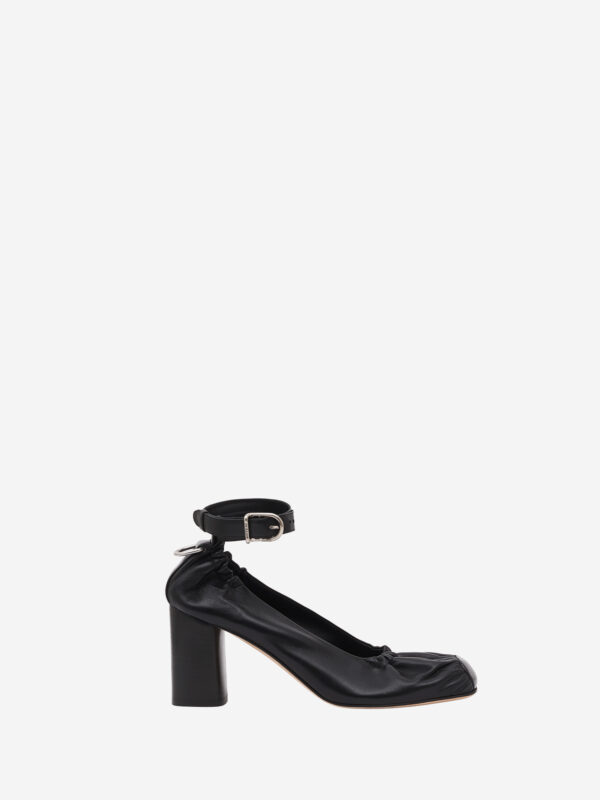 LEATHER ANKLE-STRAP PUMP