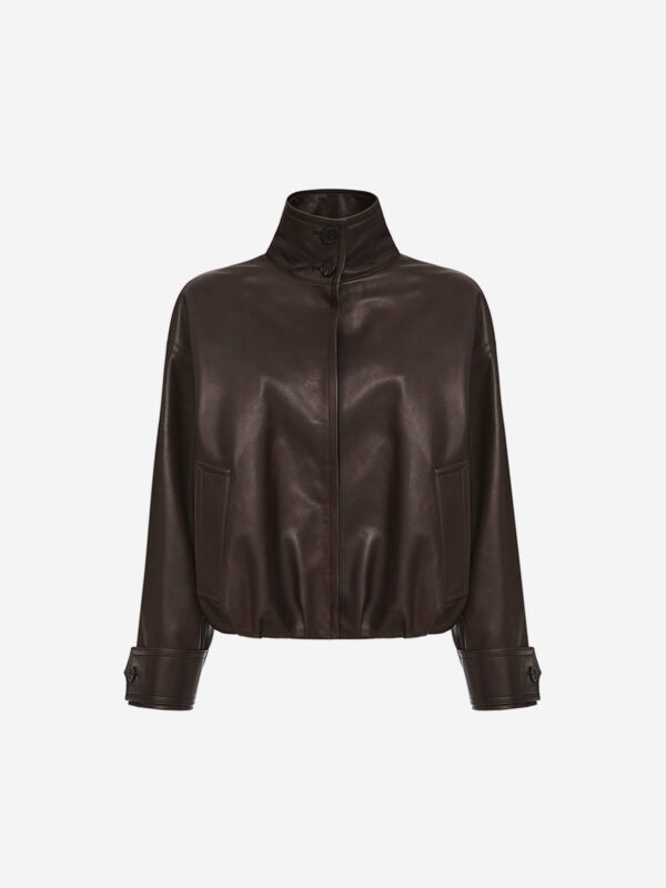 LEATHER BOMBER JACKET